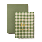 Green Gingham 'Best Dad Ever' Card