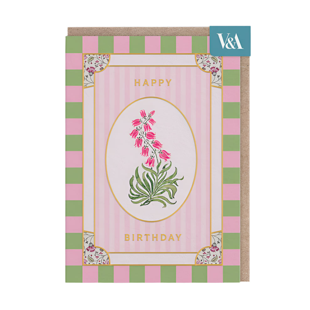 V&A Happy Birthday Campanula Card