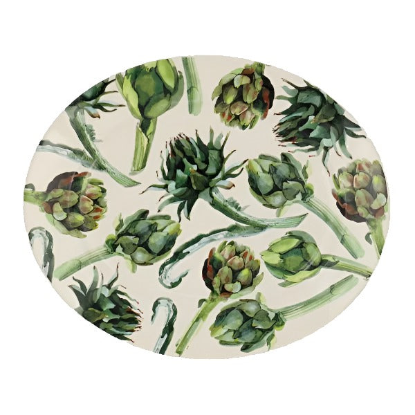 Medium Oval Platter - Vegetable Garden Artichoke