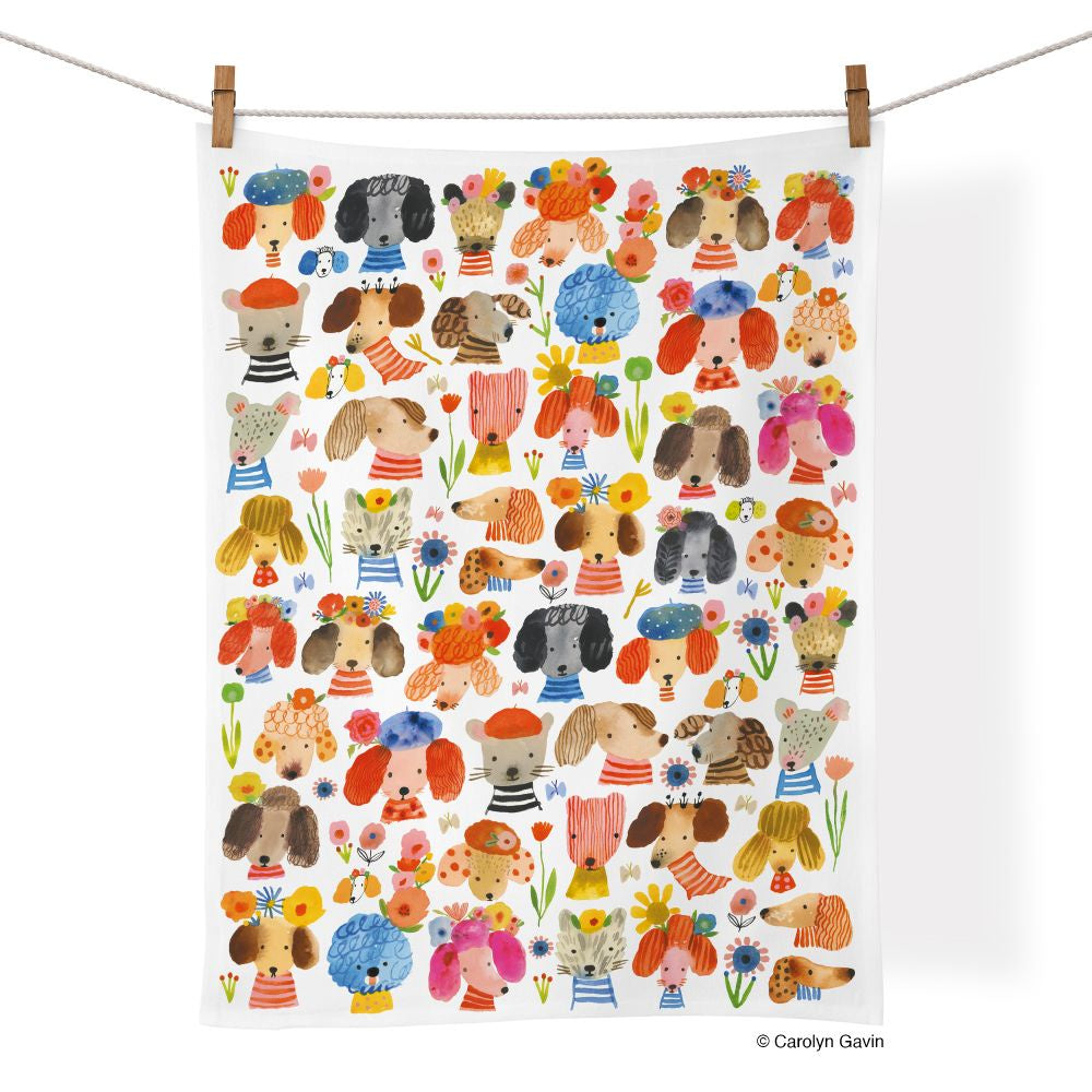 Cotton Tea Towel - Dog Eared