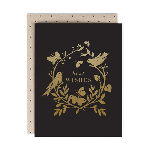 Best Wishes Birdy Butterfly Card