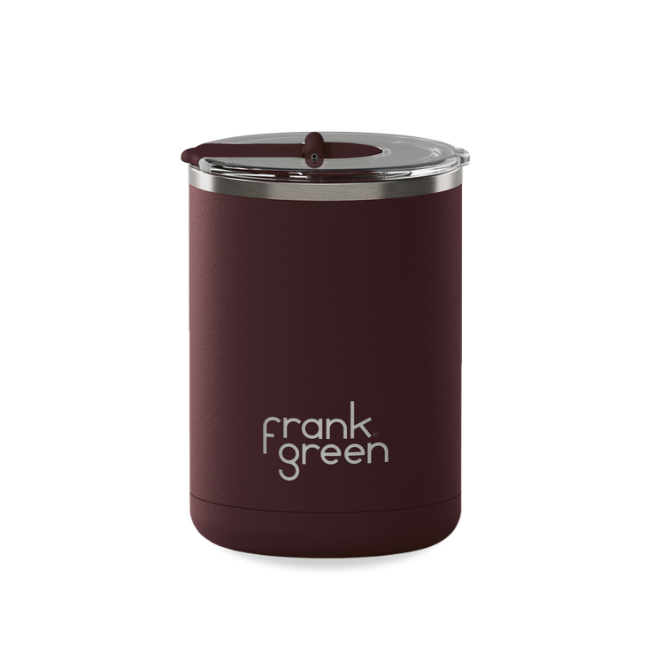 355ml Ceramic Cup + Hinged Lid - Chocolate