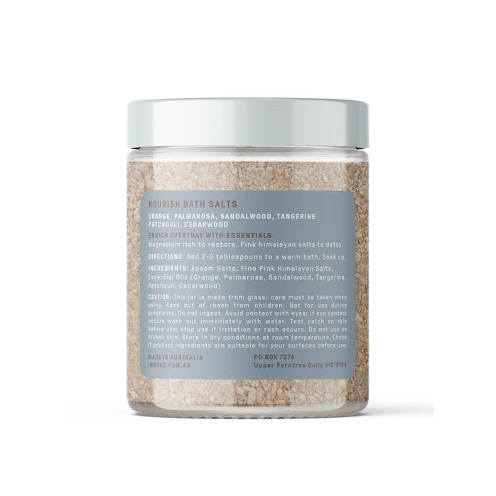 Essential Oil Bath Salts - Nourish