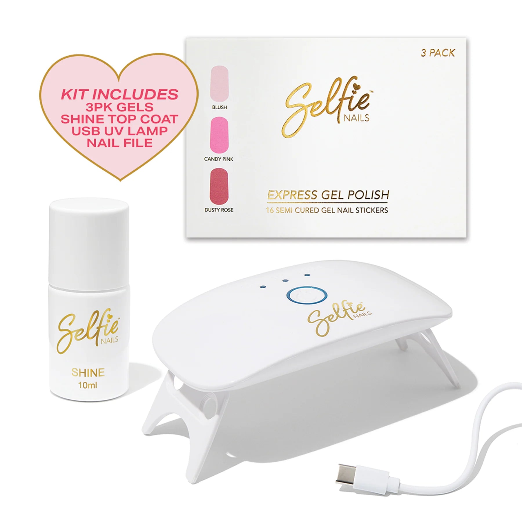 Beauty Bag Nail Kit - Gold