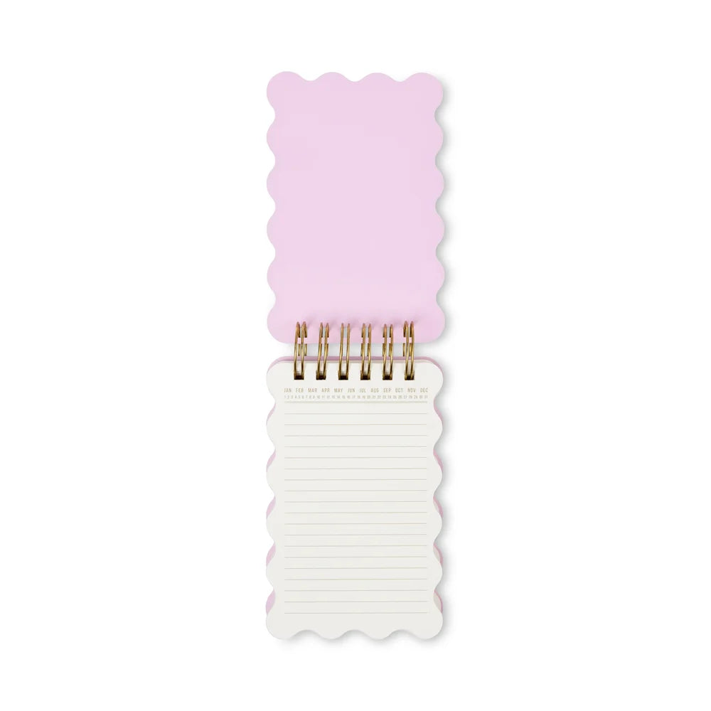 Wavy Notepad - Cherry Peach Marbling