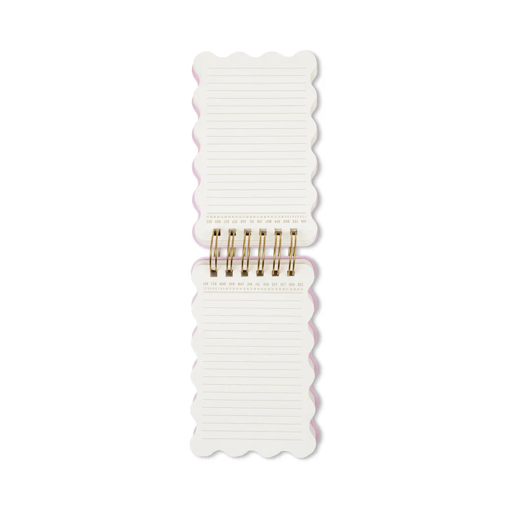 Wavy Notepad - Cherry Peach Marbling
