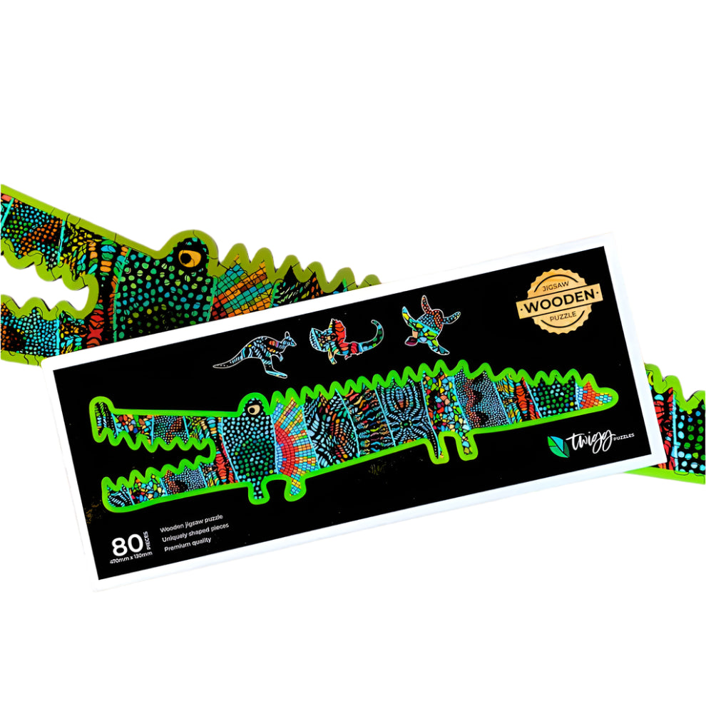 80pc Wooden Puzzle - Mr Croc