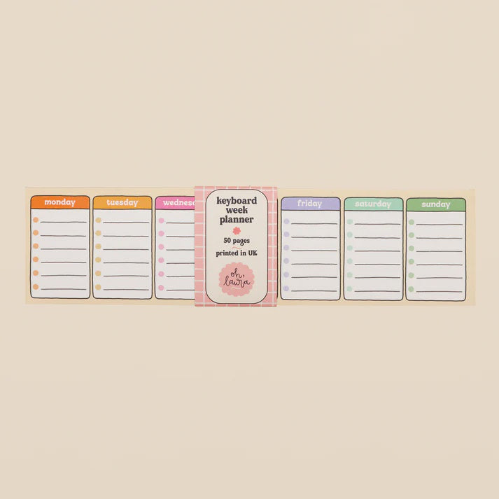 Keyboard Notepad - Week Planner