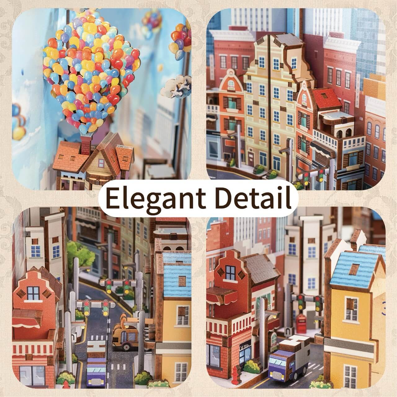 3D Book Nook Puzzle Kit - Travel With The Wind