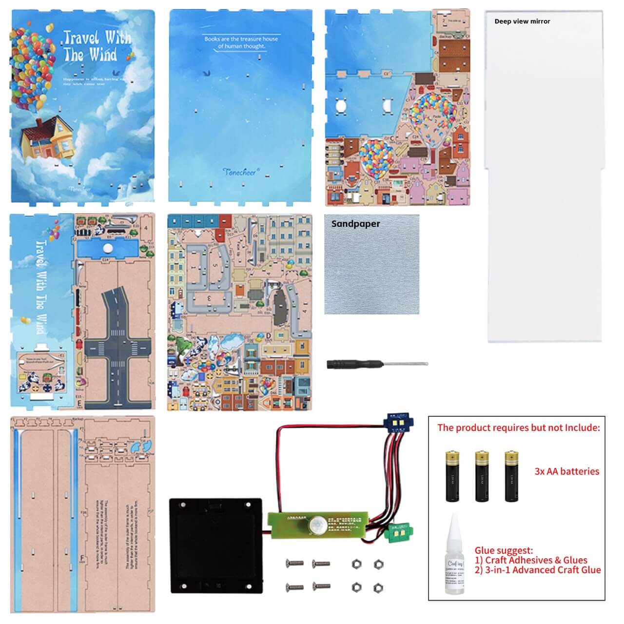 3D Book Nook Puzzle Kit - Travel With The Wind