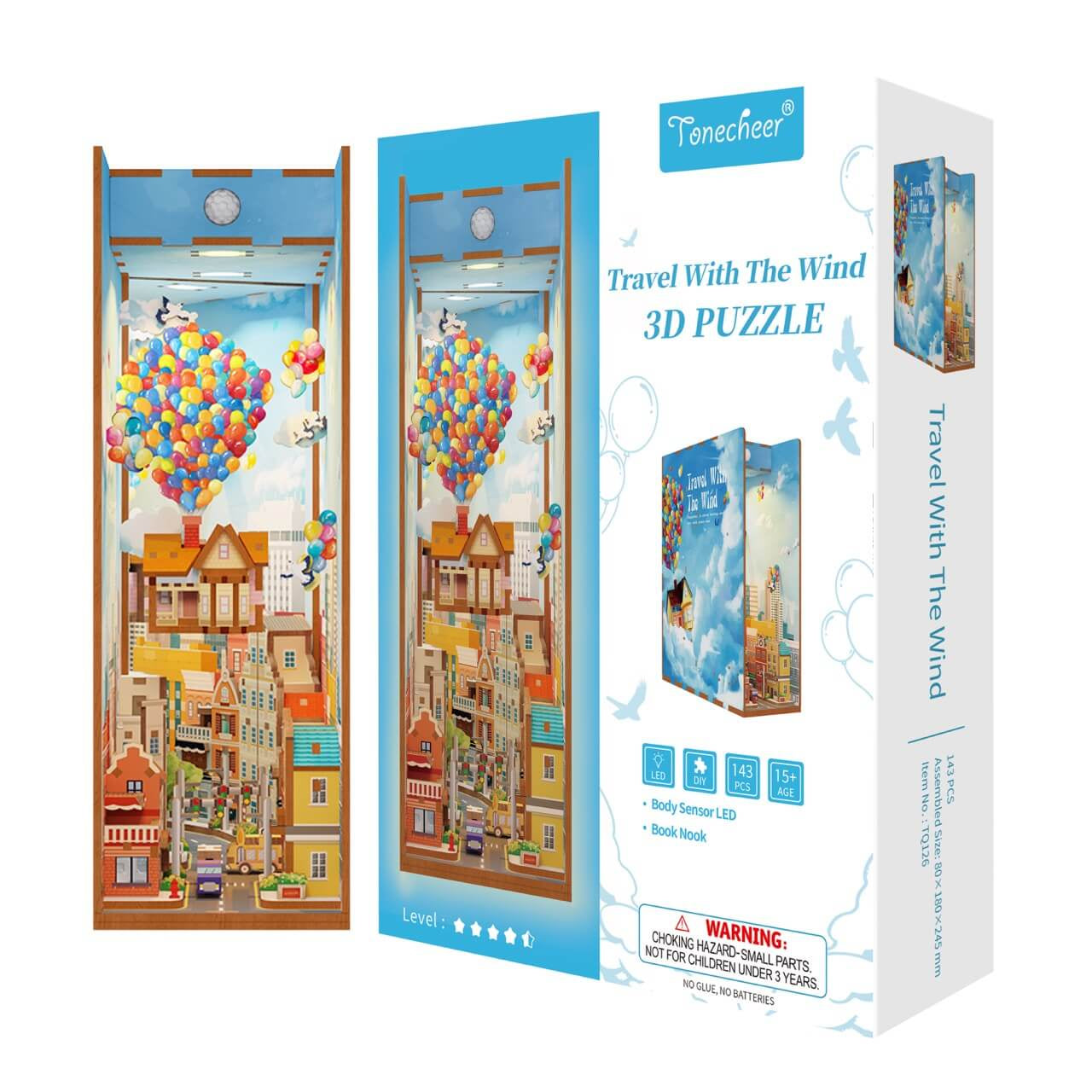 3D Book Nook Puzzle Kit - Travel With The Wind