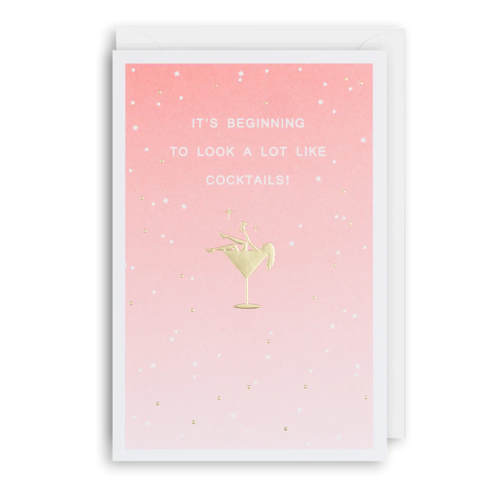 Beginning To Look Like Cocktails Card