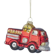 Glass Christmas Ornament - Firetruck