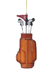 Glass Christmas Ornament - Golf Bag