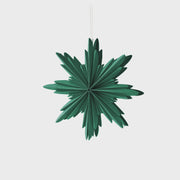 Natalia Paper Star Decoration Small - Dark Green