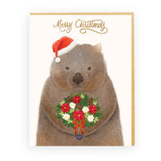 Wombat Christmas Bouquet Card