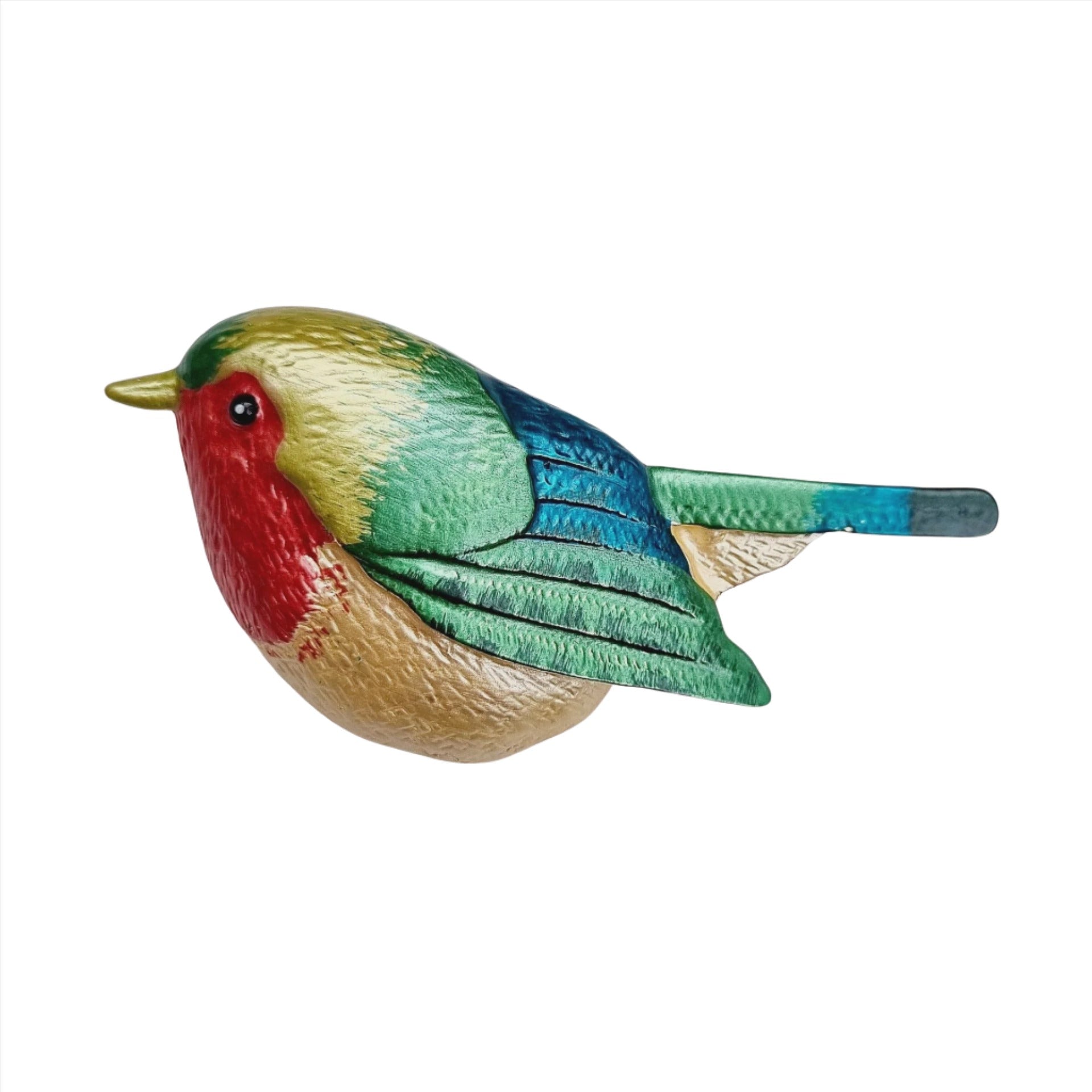 Enamel Bird Brooch - Green