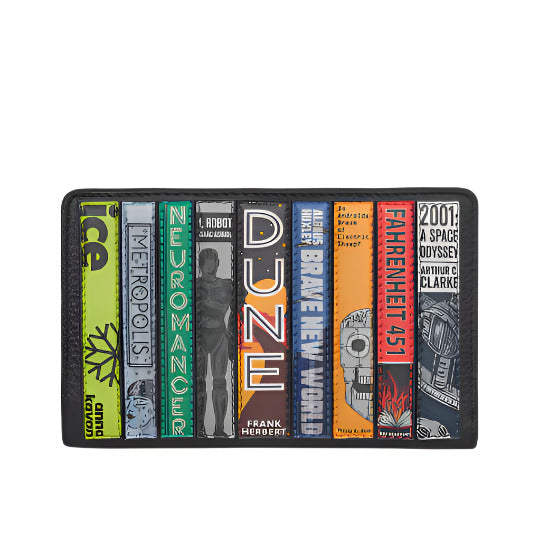 Leather Oxford Purse - Bookworm Sci-Fi Black