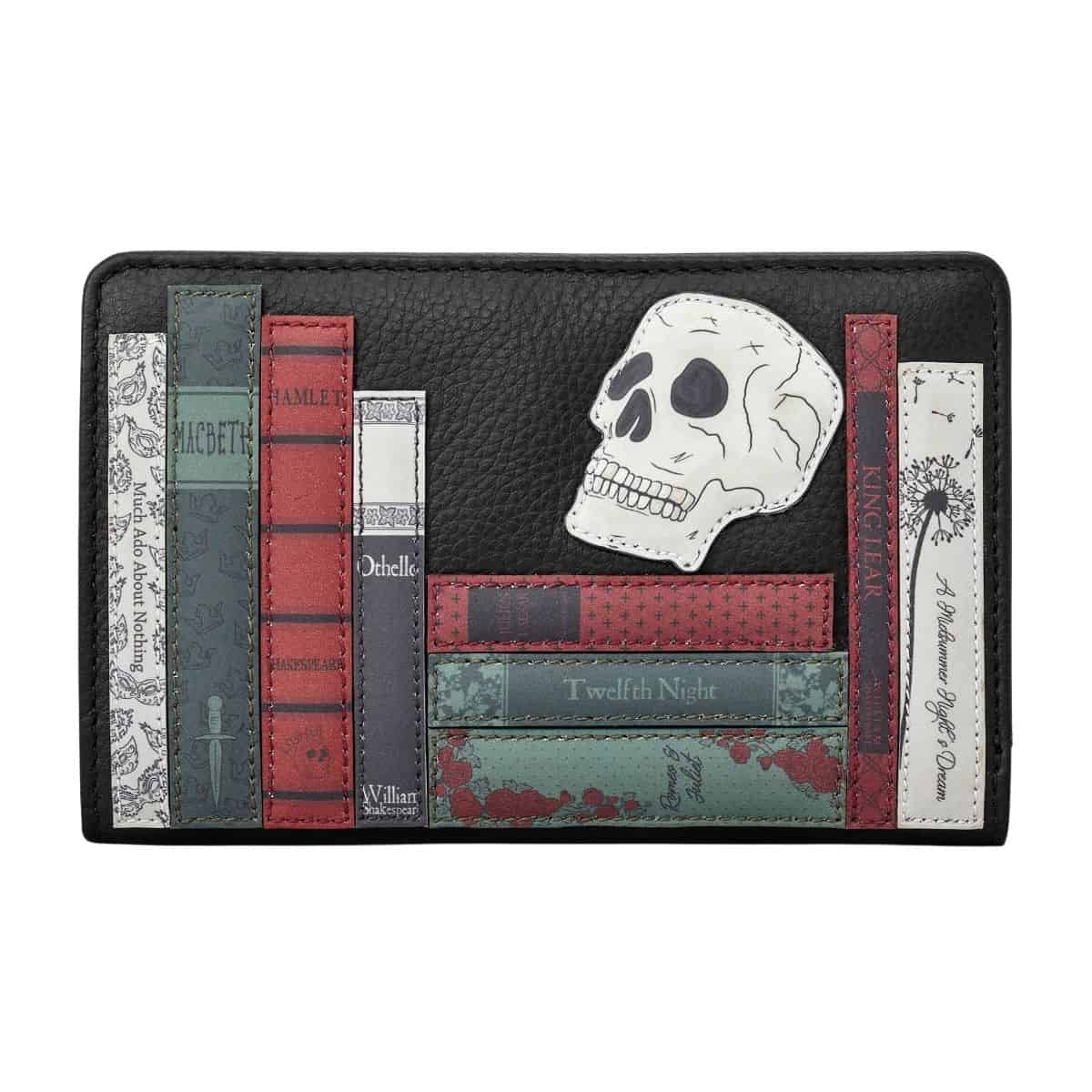 Leather Oxford Purse - Shakespeare Bookworm Black