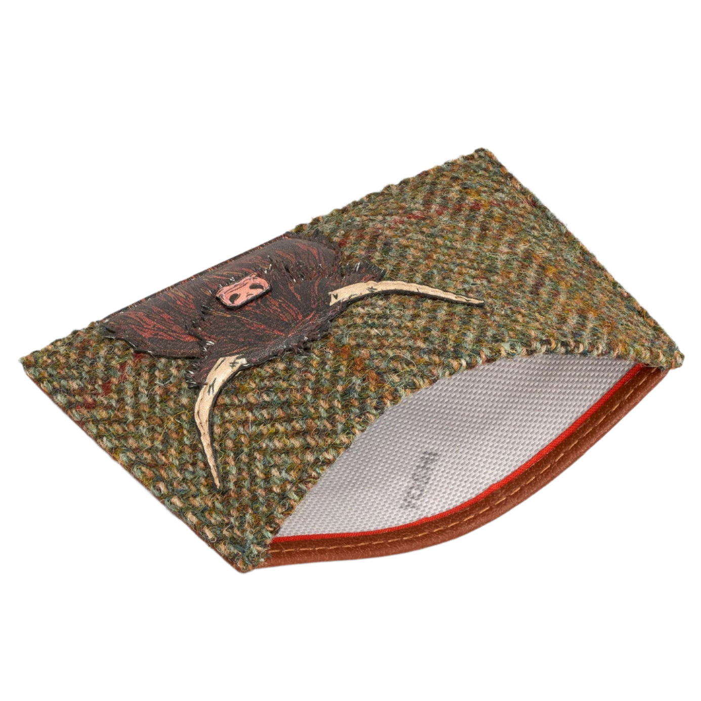 Card Holder - Highland Cow Brown