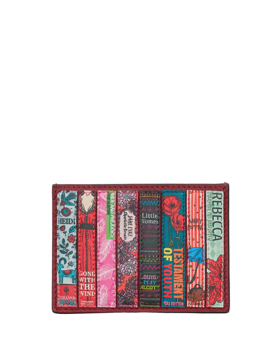 Card Holder - Bookworm Cherry Red