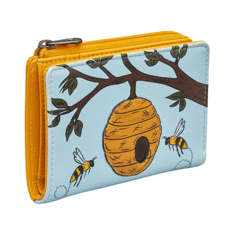 Flap Over Leather Purse - Bee Hive