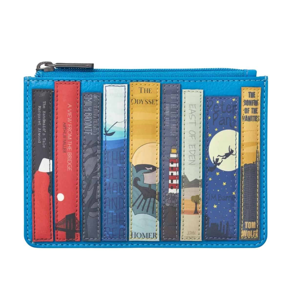 Zip Top Leather Purse - Bookworm Cobalt Blue