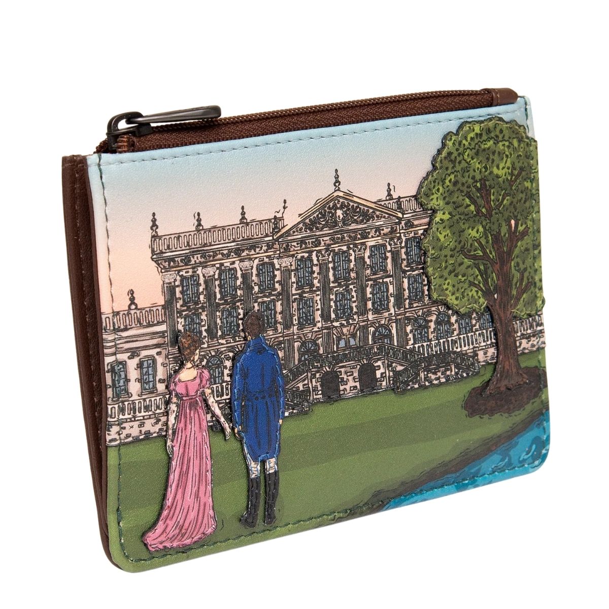 Zip Top Leather Purse - Jane Austen Pemberley