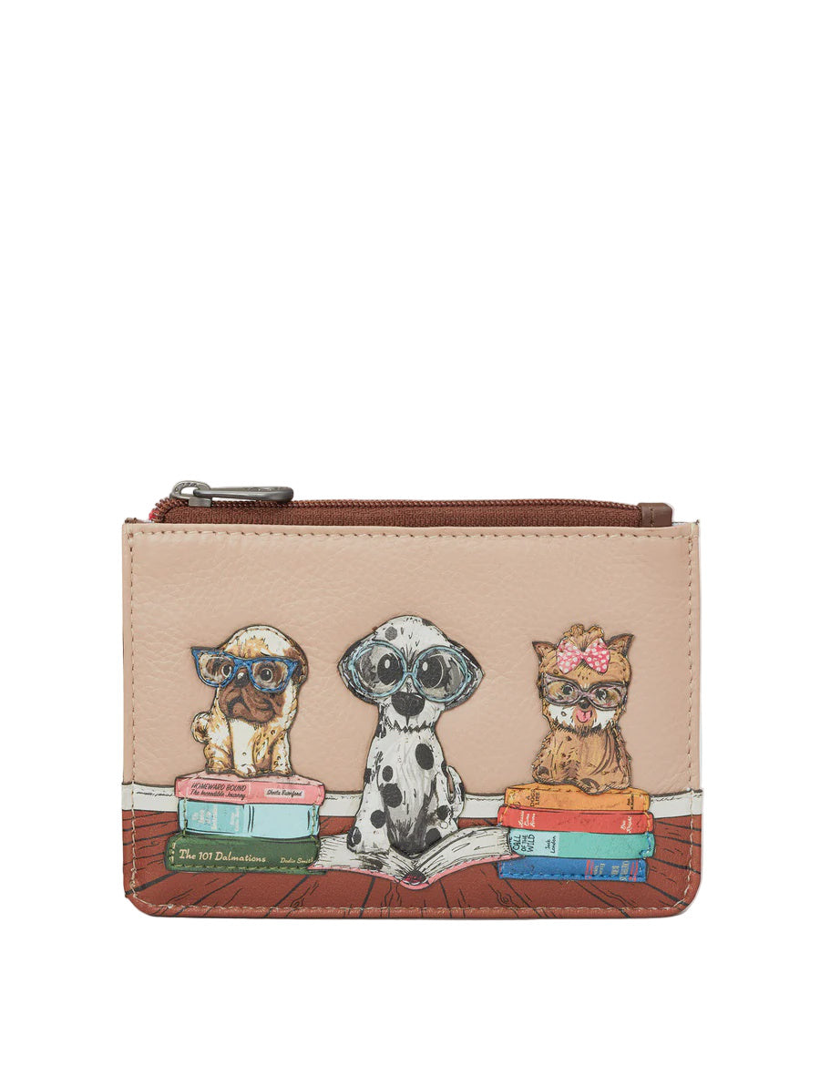 Zip Top Purse - Bookhound Gang - Brown