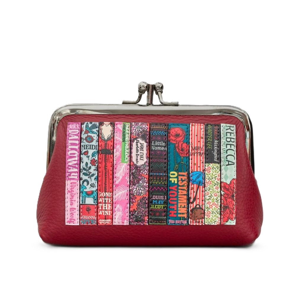 Triple Frame Purse - Bookworm Cherry Red