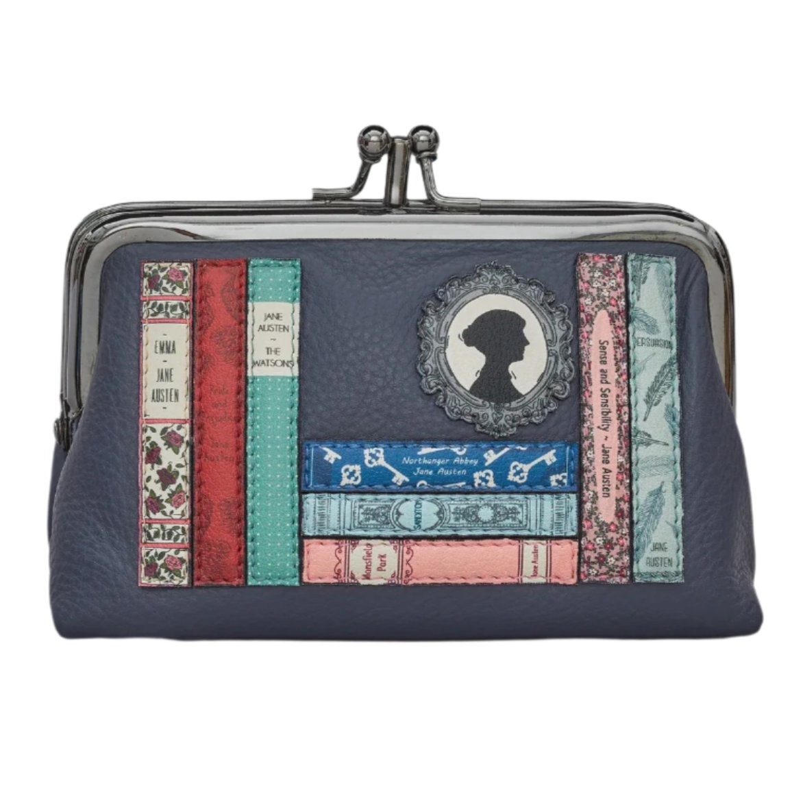 Triple Frame Purse - Jane Austen Navy