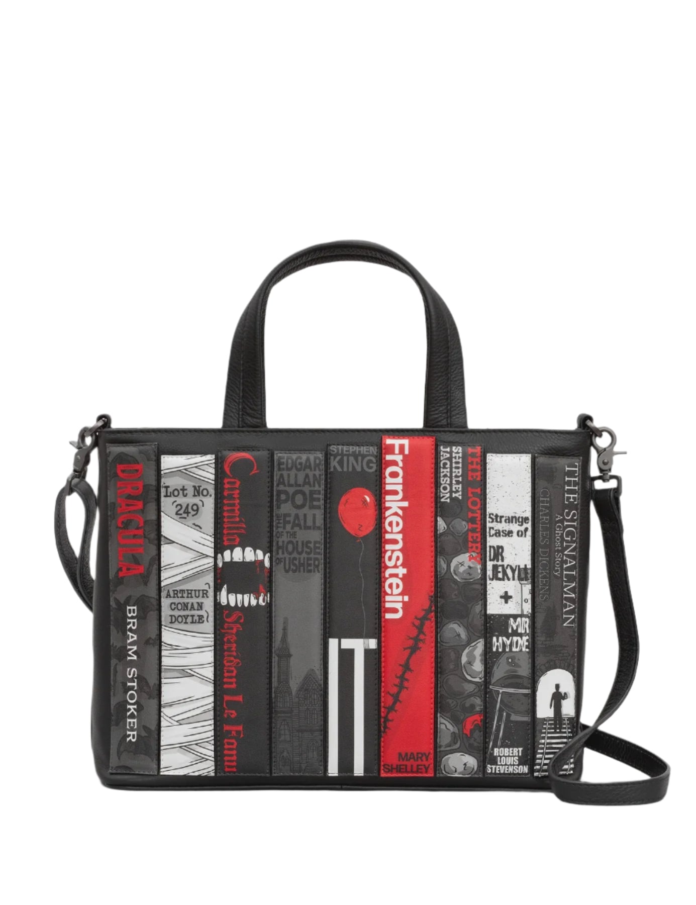 Leather Multiway Grab Bag - Horror, Black