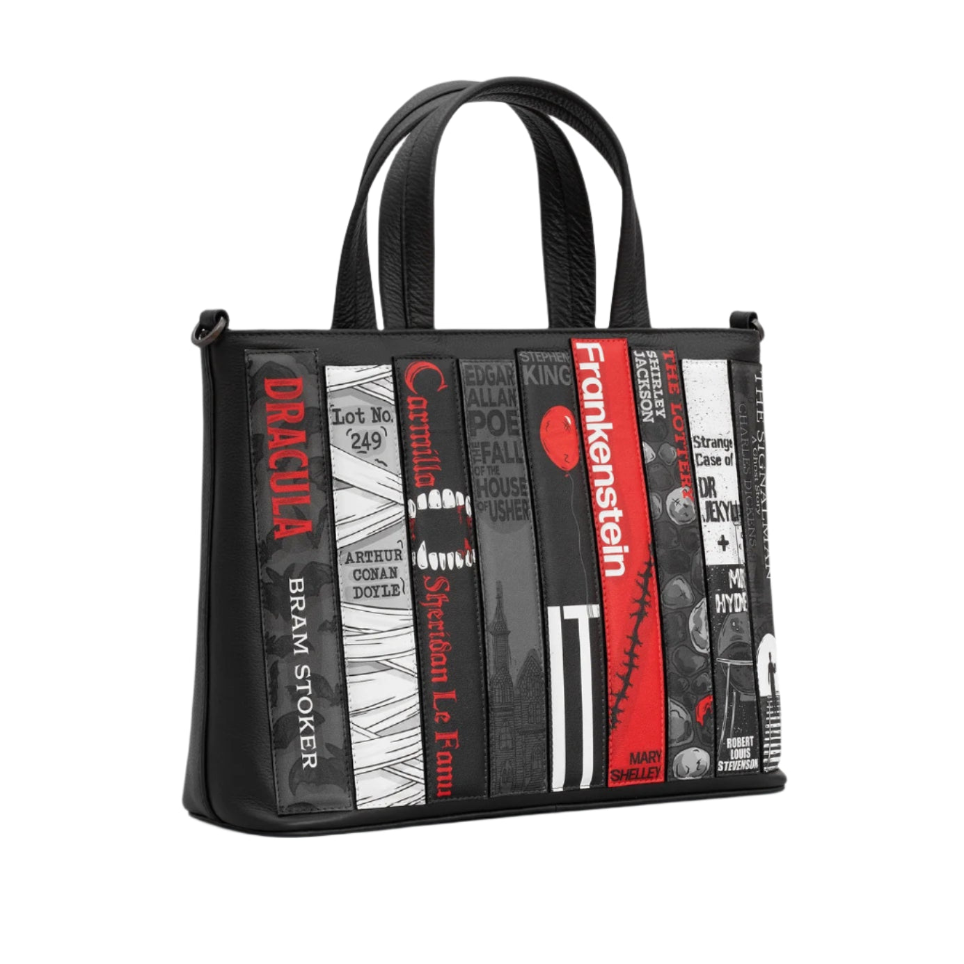 Leather Multiway Grab Bag - Horror, Black