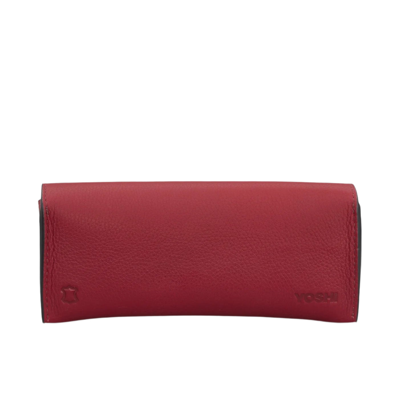Leather Glasses Case - Bookworm Cherry Red