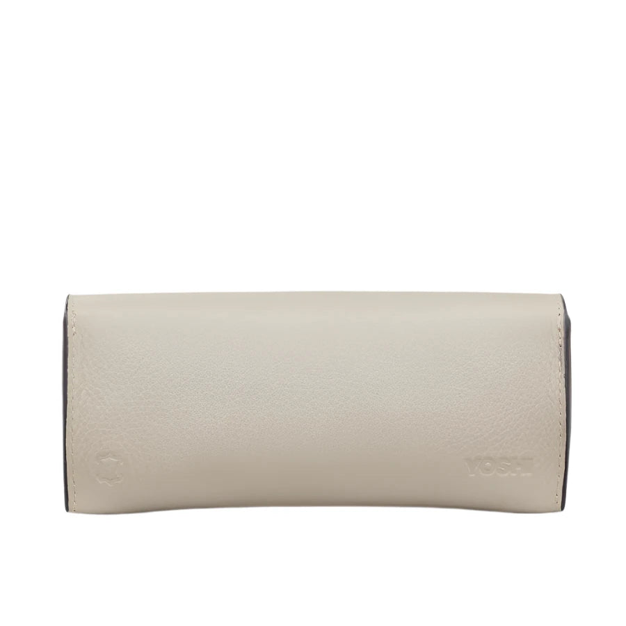 Leather Glasses Case - Bookworm Austen  Warm Grey