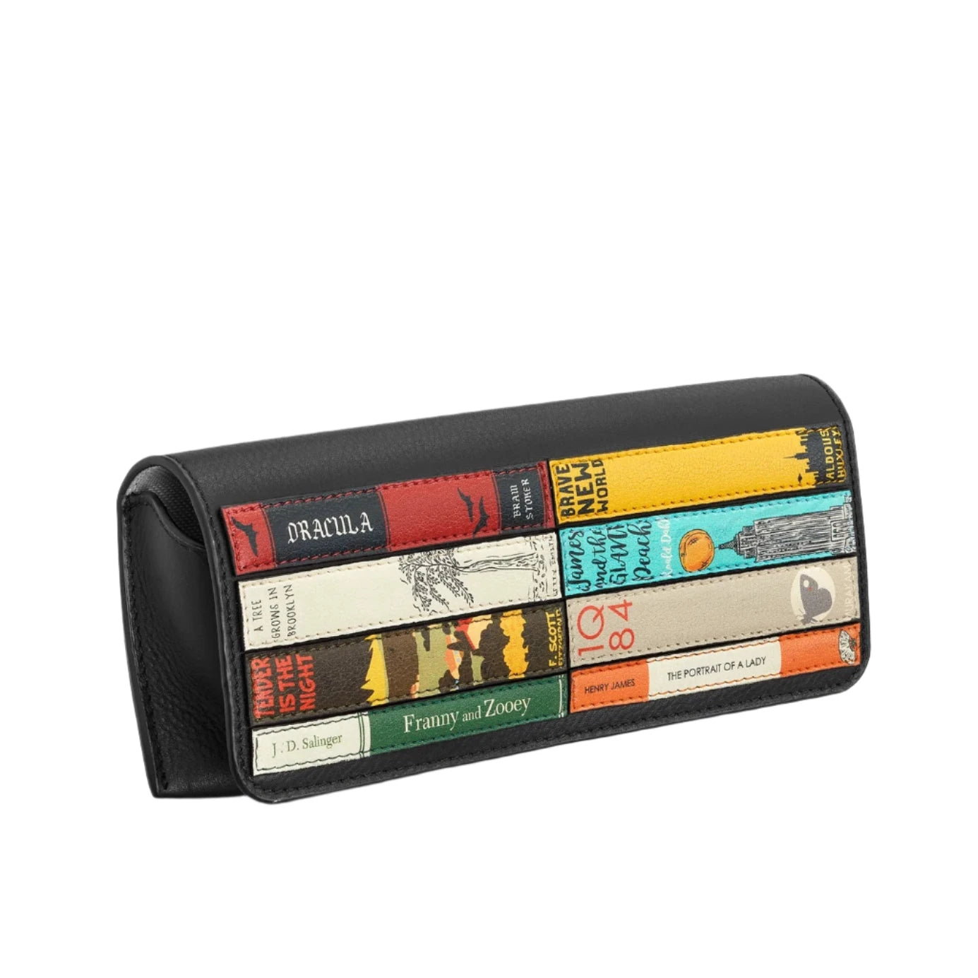 Leather Glasses Case - Bookworm Black