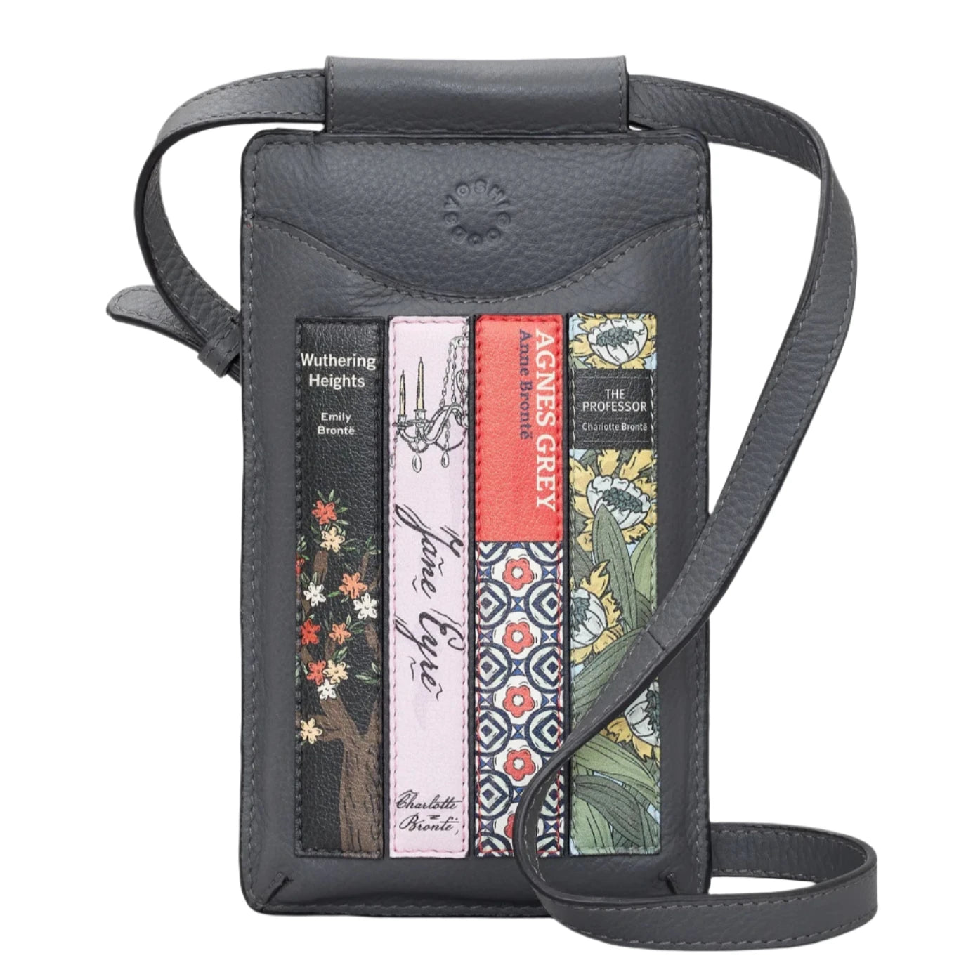 Leather Phone Case - Bronte library Grey