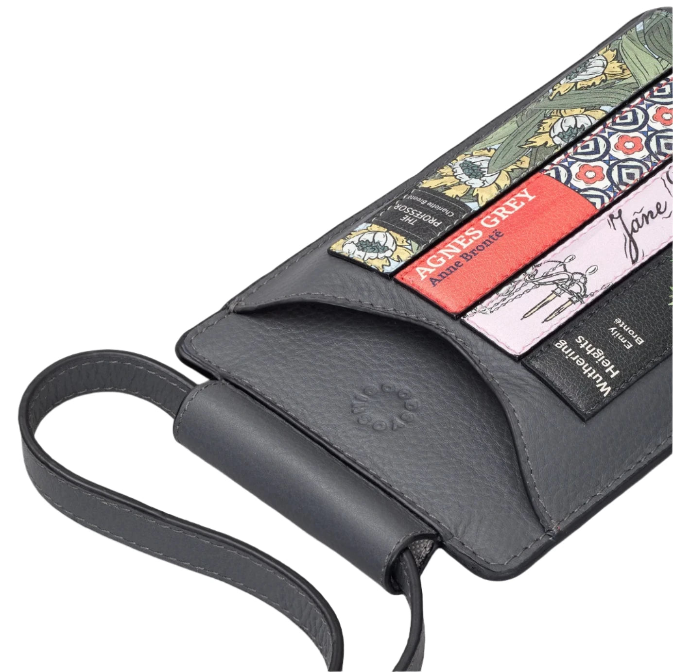 Leather Phone Case - Bronte library Grey