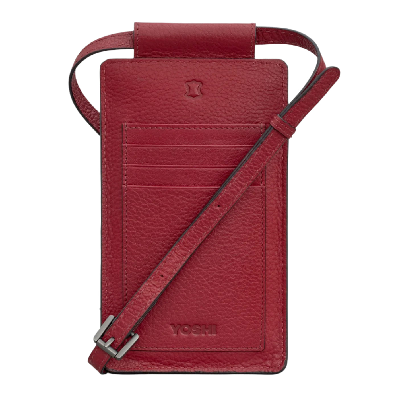 Leather Phone Case - bookworm Cherry Red