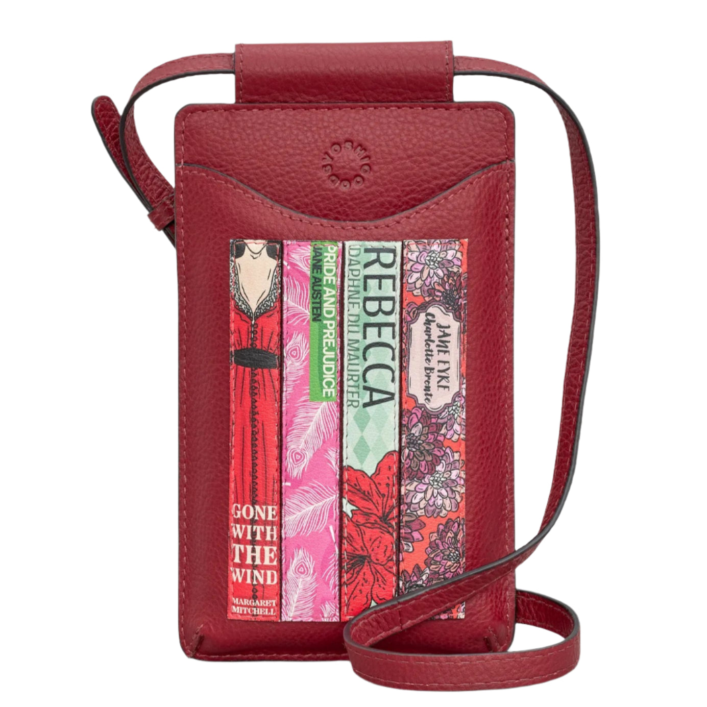 Leather Phone Case - bookworm Cherry Red