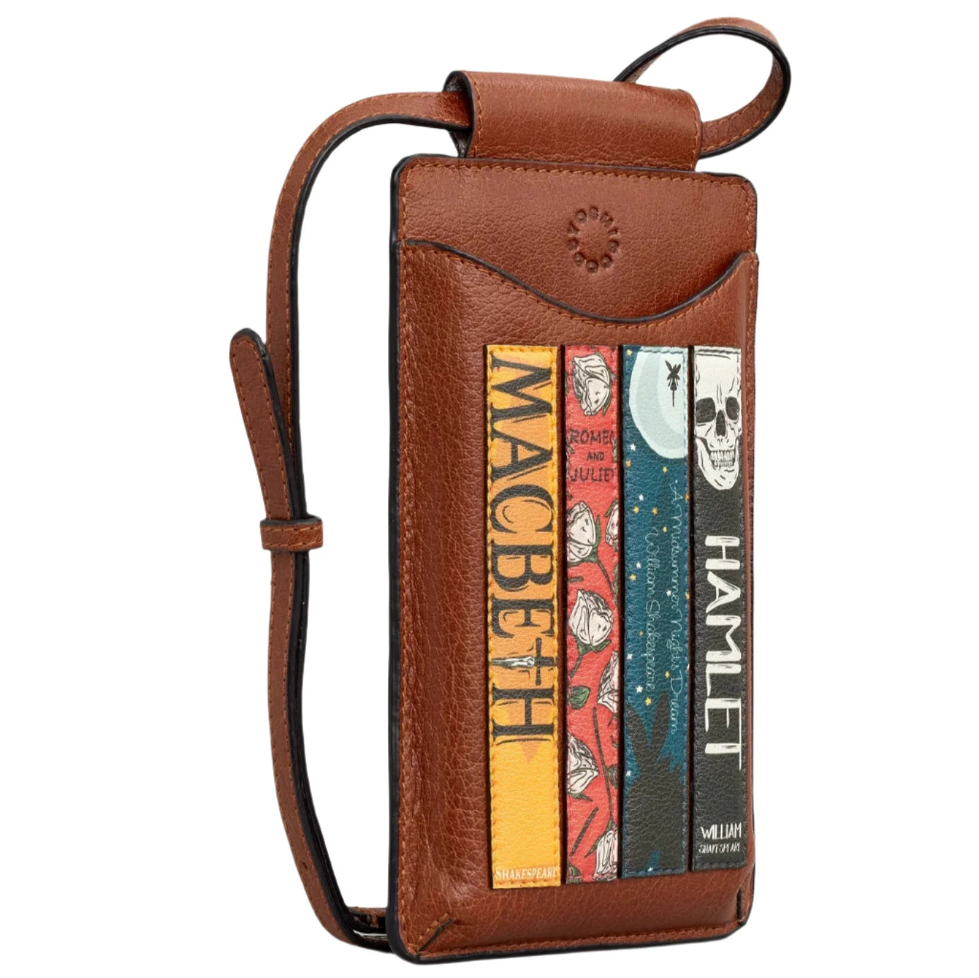Leather Phone Case - Shakespeare library Brown
