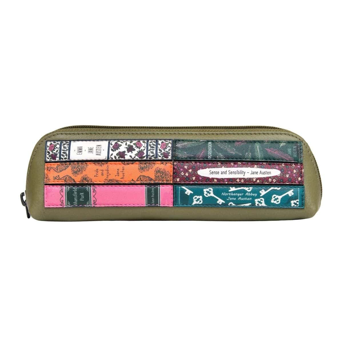 Pencil Case Library - Jane Austen Olive