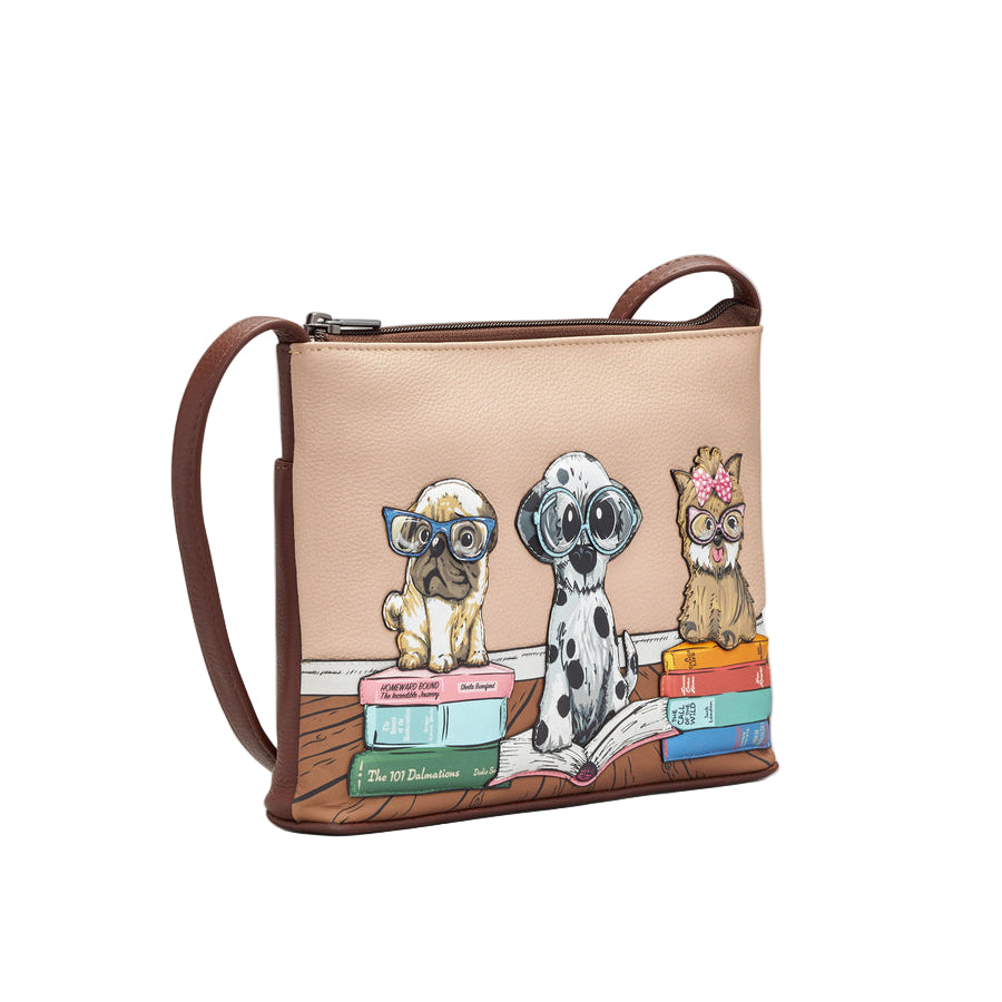 Cross Body Bag - Bookhound Gang Brown