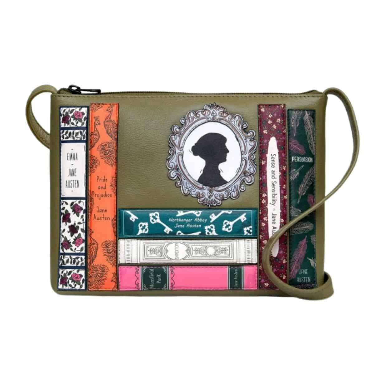 Cross Body Bag - Austen Bookworm Olive