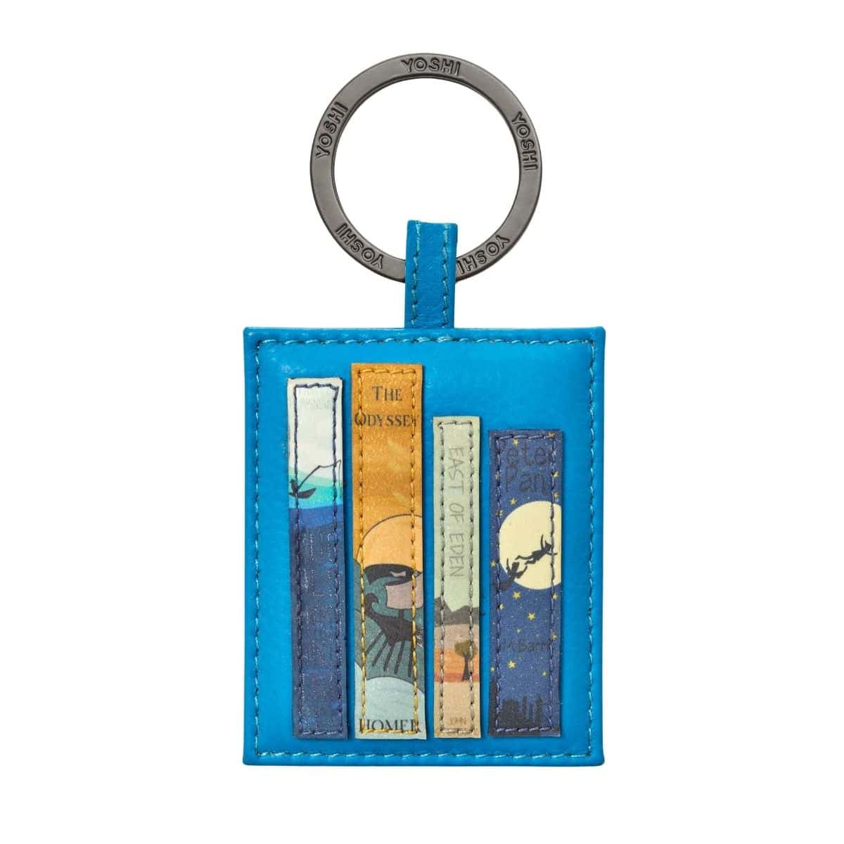 Leather Keyring - Bookworm Cobalt Blue