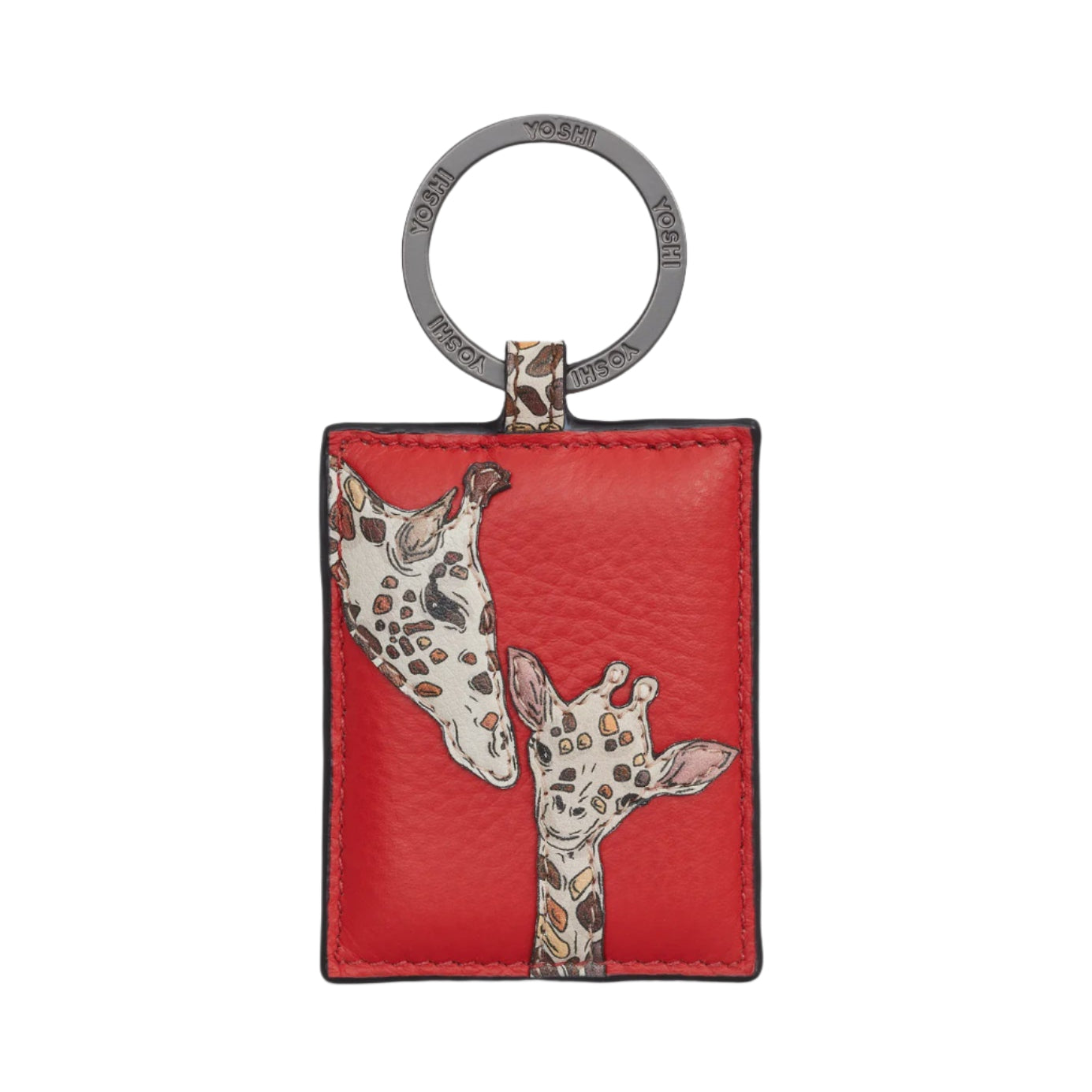 Leather Keyring - Mother's Pride Red