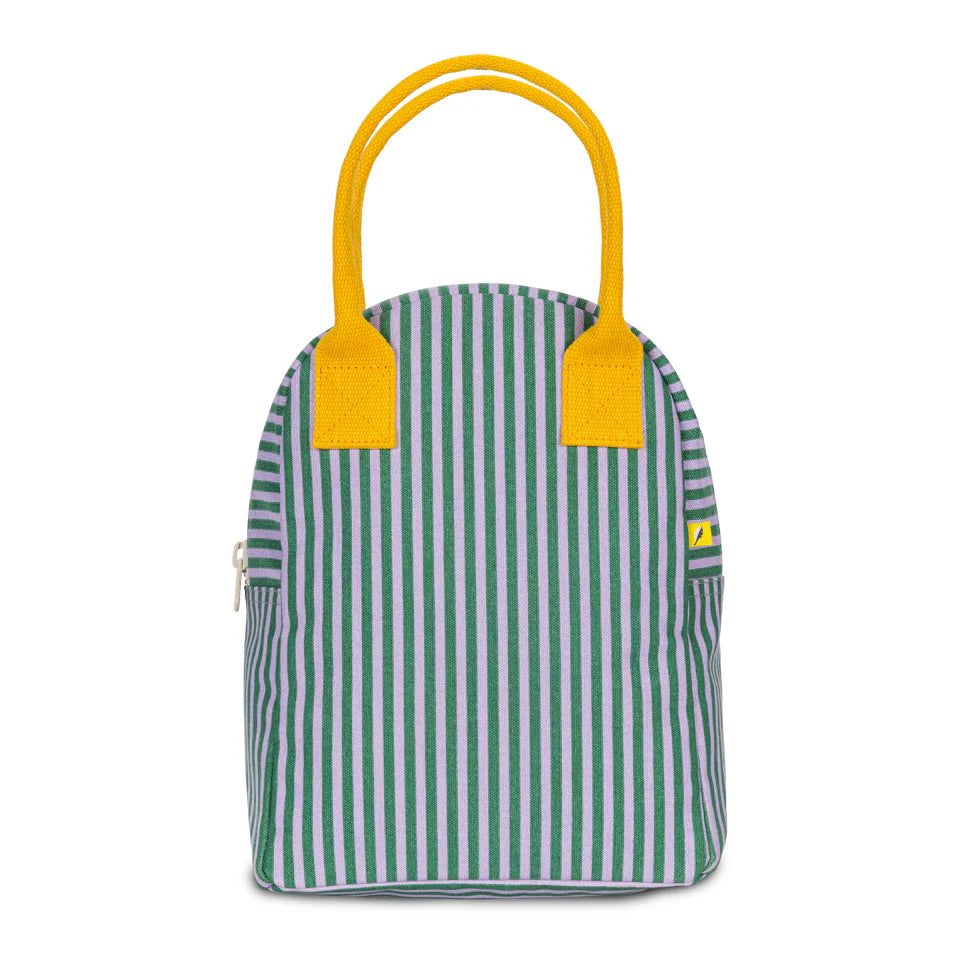 Zipper Lunch Bag - Candy Stripe Grass
