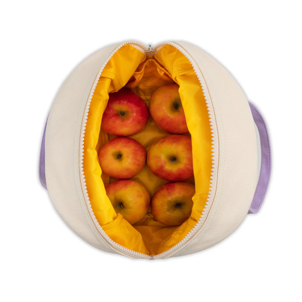 Zipper Lunch Bag - Lavender Poppy