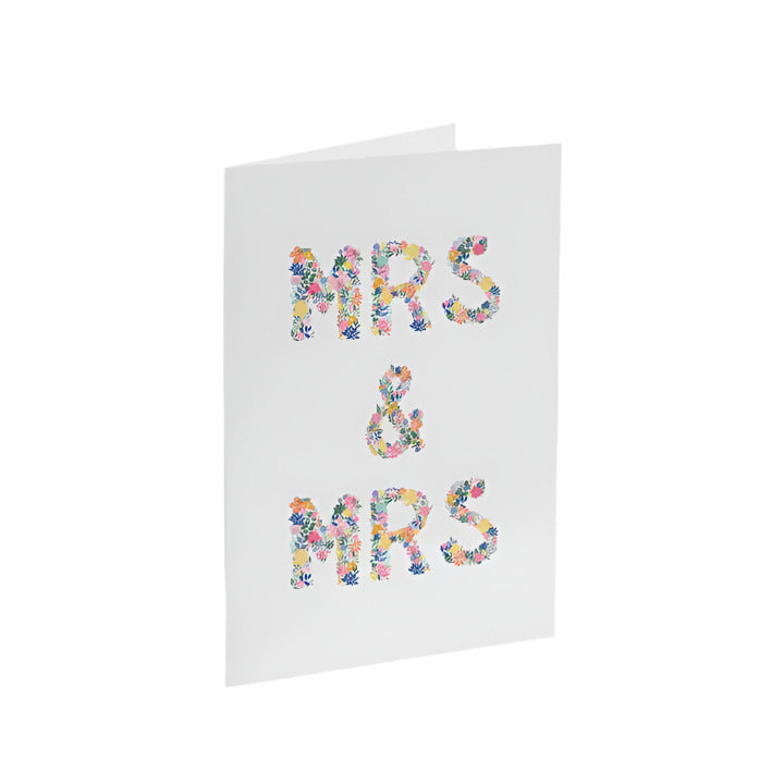 Floral Mrs & Mrs Card