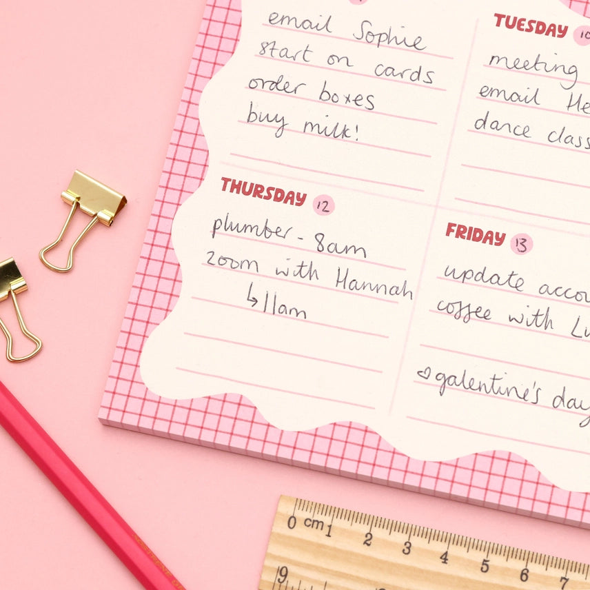 A5 Notepad - Wiggle Weekly Planner